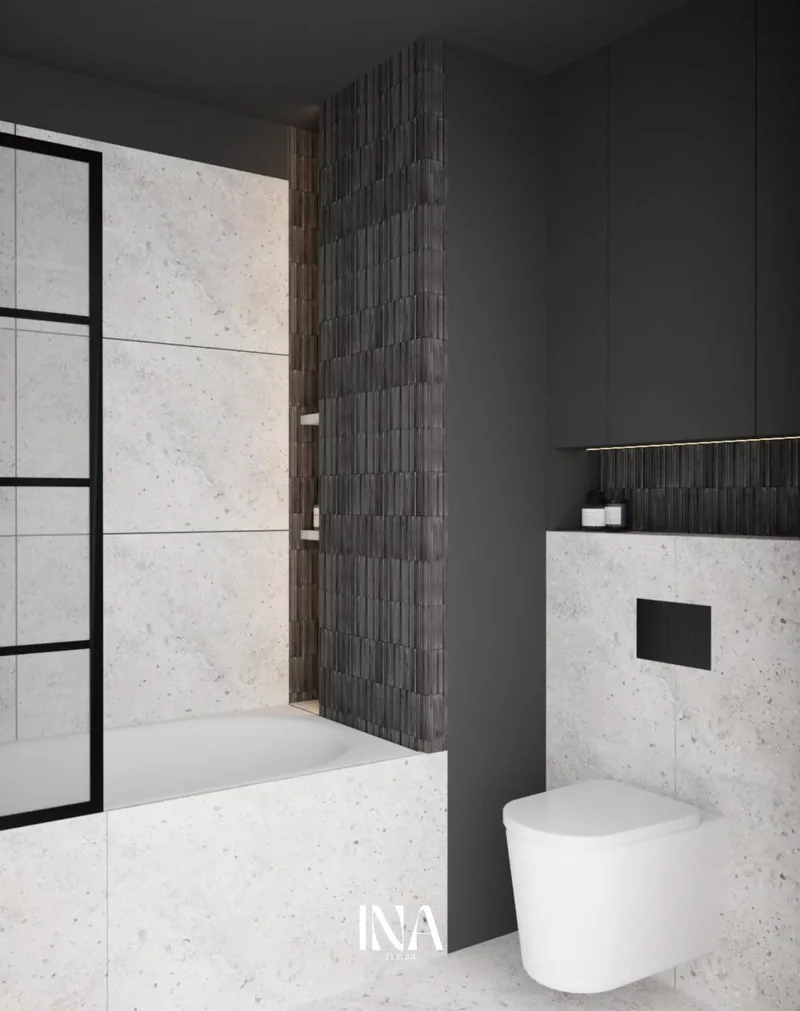 Loftowy charakter - aranżacja wnętrza, Gdańsk Jasień - INA Design, zdjęcie 1 z 25