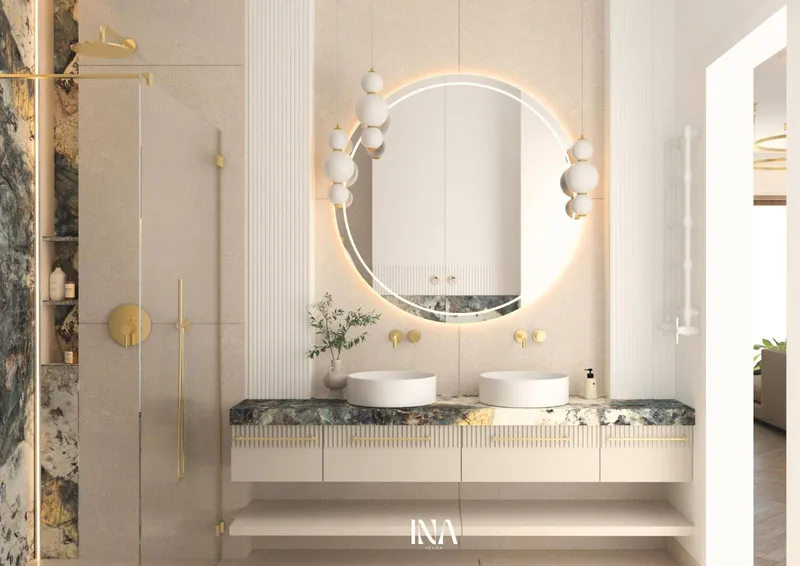 Modern classic - aranżacja wnętrza, Bernadovo, Gdynia - INA Design, zdjęcie 1 z 17