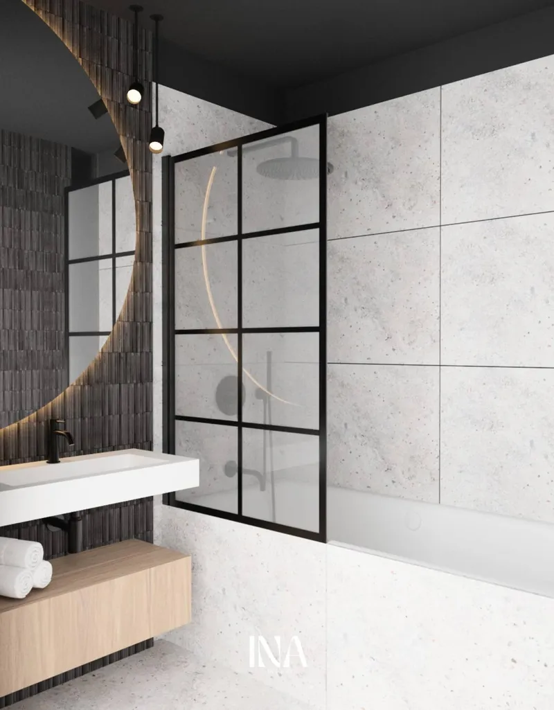 Loftowy charakter - aranżacja wnętrza, Gdańsk Jasień - INA Design, zdjęcie 2 z 25