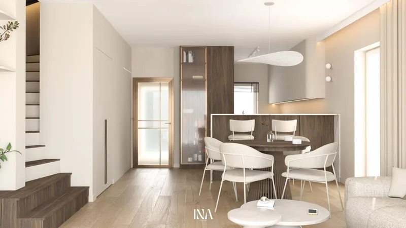 Naturalna harmonia - aranżacja wnętrza, Borkowo - INA Design, zdjęcie 5 z 18