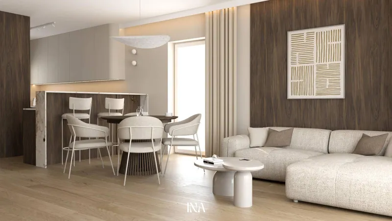 Naturalna harmonia - aranżacja wnętrza, Borkowo - INA Design, zdjęcie 7 z 18