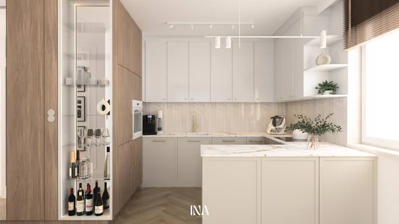 Domowa elegancja - aranżacja wnętrza, Gdańsk Jasień - INA Design, zdjęcie 7 z 21
