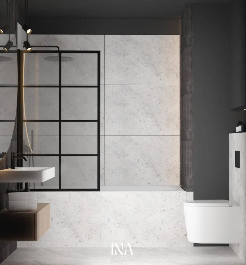 Loftowy charakter - aranżacja wnętrza, Gdańsk Jasień - INA Design, zdjęcie 9 z 25