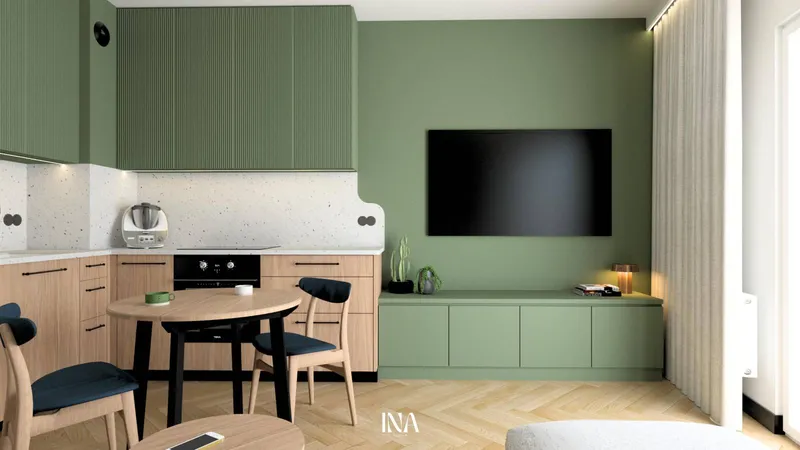 Zielony azyl - aranżacja wnętrza, Gdynia, Chylonia - INA Design, zdjęcie 10 z 16