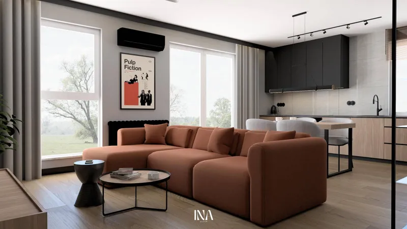 Loftowy charakter - aranżacja wnętrza, Gdańsk Jasień - INA Design, zdjęcie 10 z 25