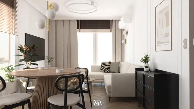 Domowa elegancja - aranżacja wnętrza, Gdańsk Jasień - INA Design, zdjęcie 10 z 21