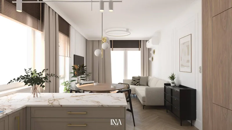 Domowa elegancja - aranżacja wnętrza, Gdańsk Jasień - INA Design, zdjęcie 13 z 21