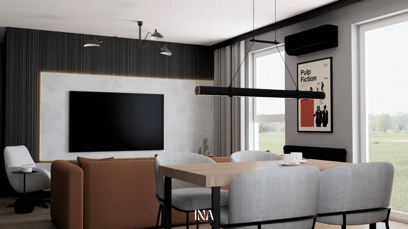 Loftowy charakter - aranżacja wnętrza, Gdańsk Jasień - INA Design, zdjęcie 14 z 25