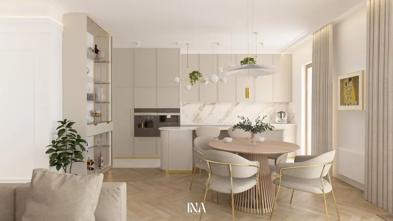 Modern classic - aranżacja wnętrza, Bernadovo, Gdynia - INA Design, zdjęcie 14 z 17