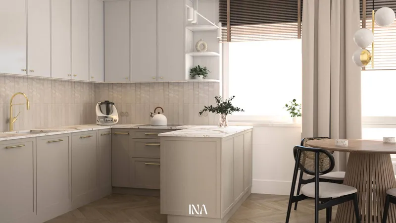 Domowa elegancja - aranżacja wnętrza, Gdańsk Jasień - INA Design, zdjęcie 14 z 21