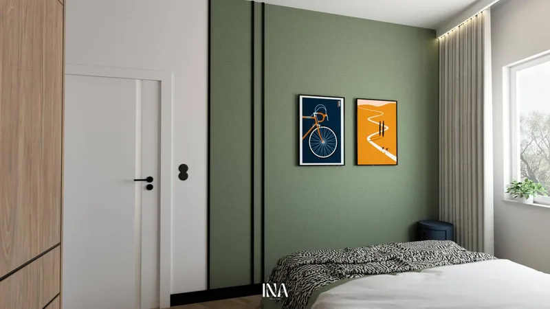 Zielony azyl - aranżacja wnętrza, Gdynia, Chylonia - INA Design, zdjęcie 16 z 16