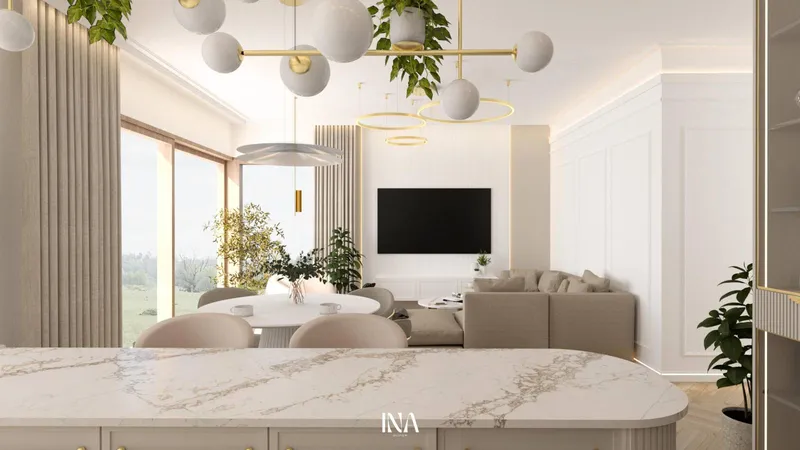 Modern classic - aranżacja wnętrza, Bernadovo, Gdynia - INA Design, zdjęcie 16 z 17