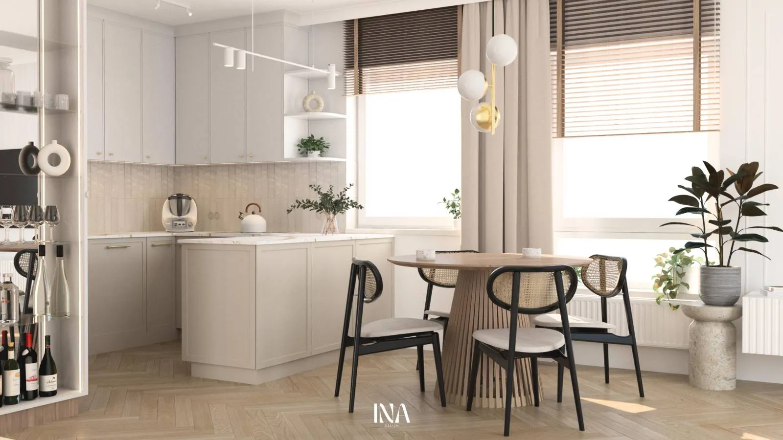 Domowa elegancja - projekt wnętrza w lokalizacji Gdańsk Jasień - INA Design