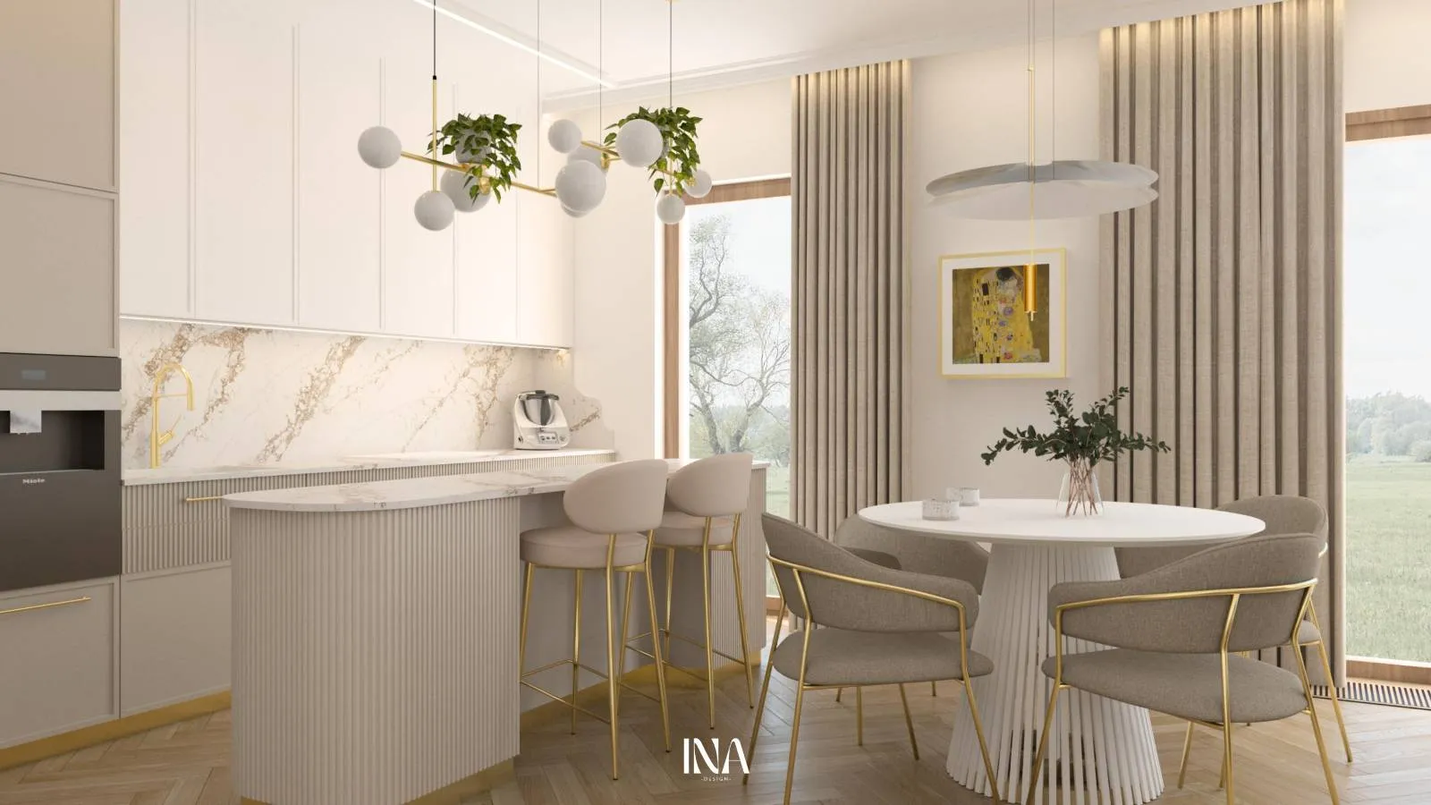 Modern classic - projekt wnętrza w lokalizacji Bernadovo, Gdynia - INA Design